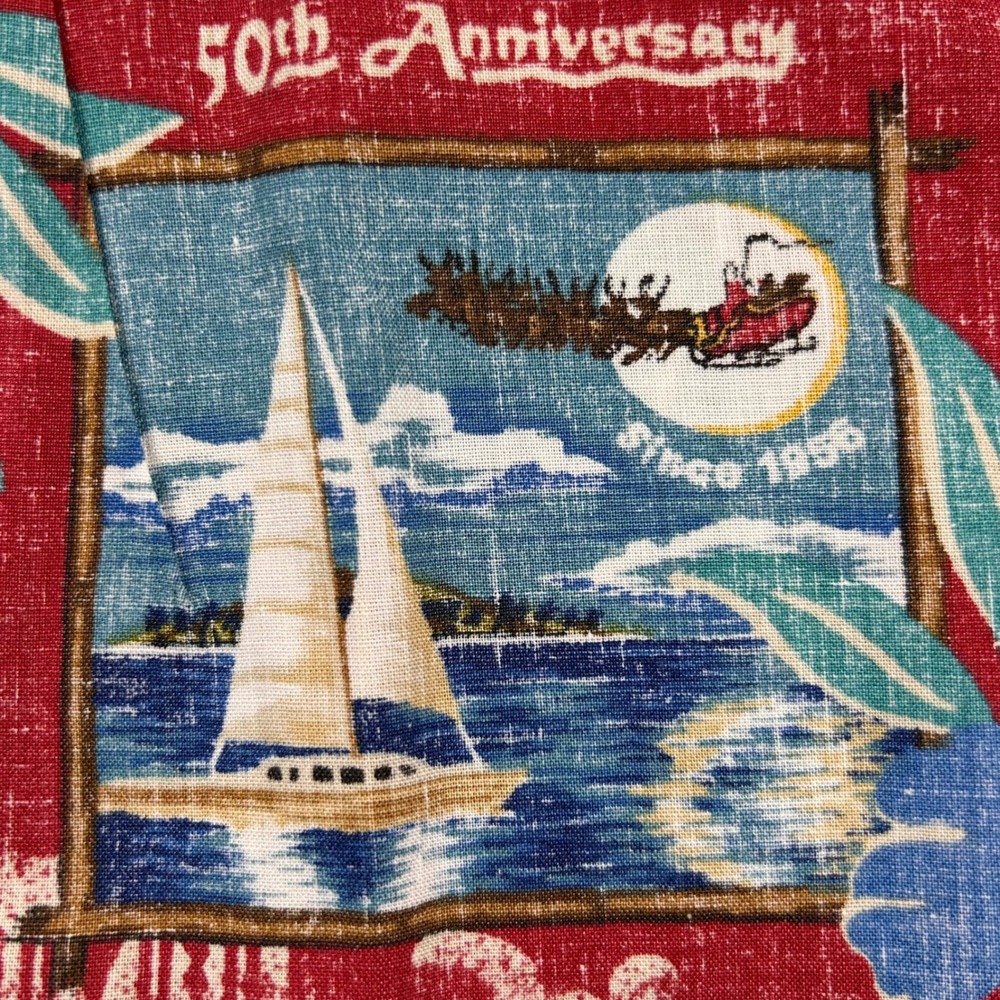 NWOT Reyn Spooner Mele Kalikimaka XMas Shirt Men's L Red 2006 50th Anniversary - Picture 13 of 15